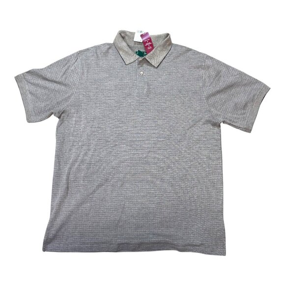 David Taylor Men’s Jacquard Polo Shirt 2XLT No Roll Colar Big & Tall 2XLT NEW - Picture 1 of 6